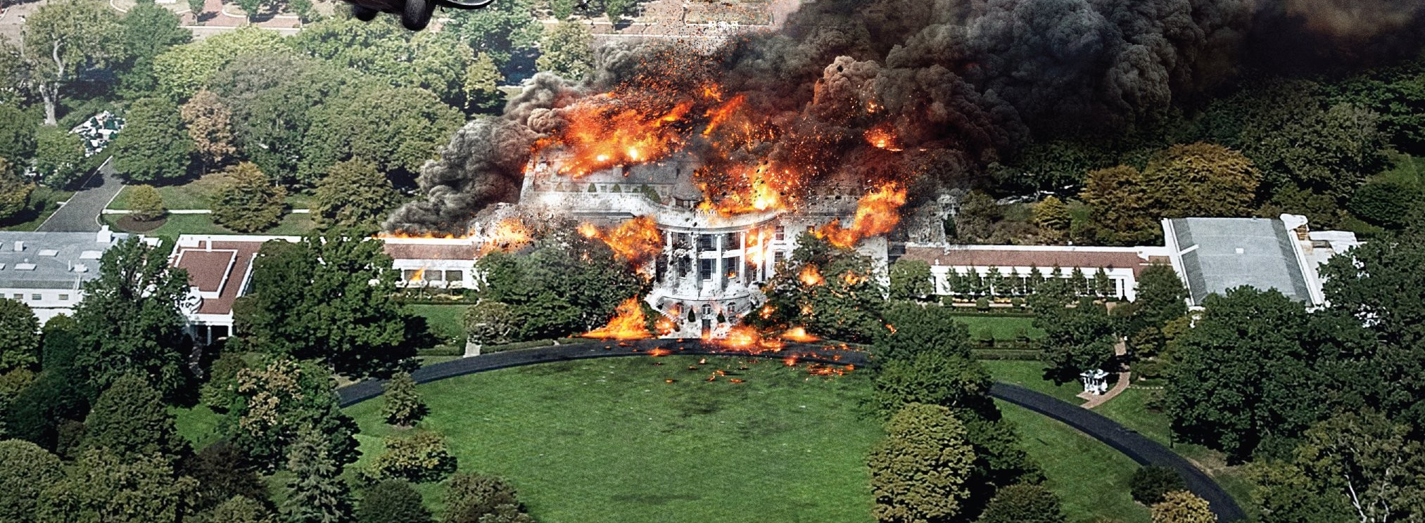White House Down Burning